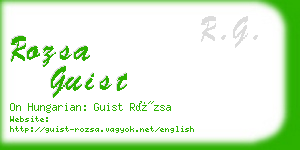 rozsa guist business card